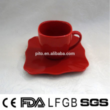 2014 New design hot selling unique square ceramic coffee cup with handle